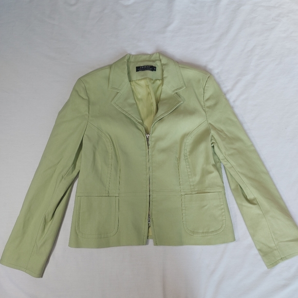 Tribal Light Green Spring Jacket Blazer, 12 - Picture 2 of 14